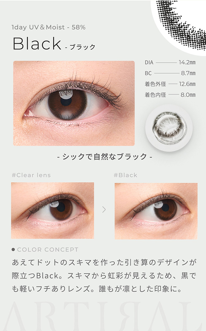 アーティラルワンデーUVM ブラック 30枚入