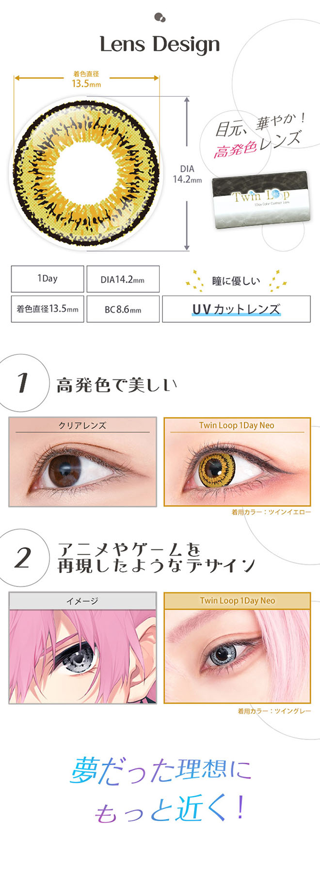 ツインループネオワンデー ツインイエロー 10枚入